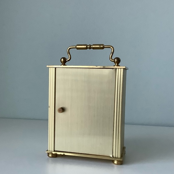 Vintage West Germany Limit Quartz floral brass carriage clock - Picture 3 of 7